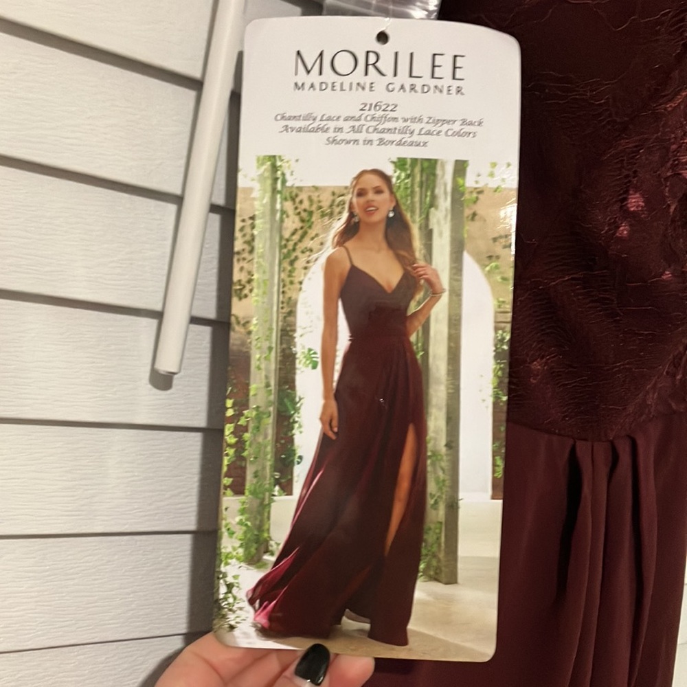 $50 SALE Mori Lee Wine Gown - Picture 5 of 11